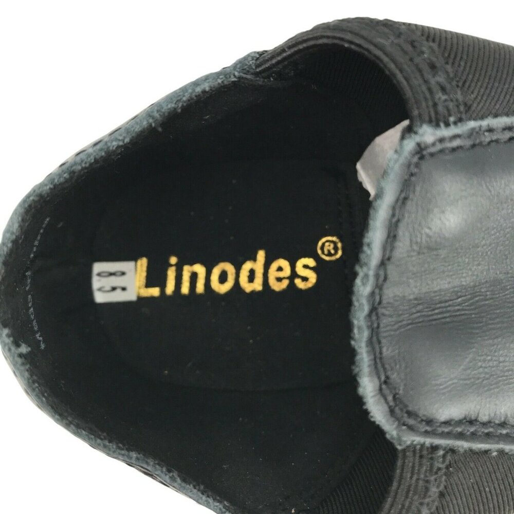 Linodes Girl Toddler Black Leather Low Top  Slip On Dance Jazz Shoes Sz 8.5 M - Picture 4 of 6
